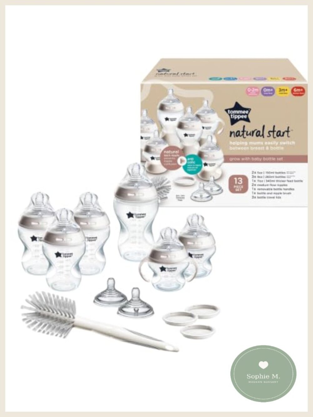 Natural Start Baby Bottle Set Breast-Like Nipples 0m+